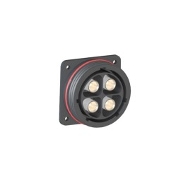 1 pcs - Bulgin Circular Connector, 4 Contacts, Panel Mount, Socket, Female, IP68, Buccaneer 9000 High Power Series