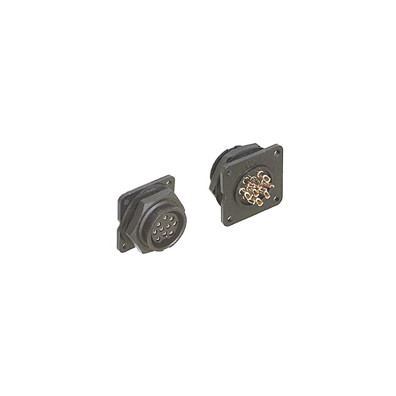 1 pcs - Switchcraft Circular Connector, 10 Contacts, Panel Mount, Socket, Female, IP67, MAXI-CON-X Series