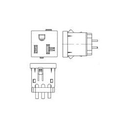1 pcs : 739W-X2/30 - AC Power Plugs & Receptacles SNAPIN 20A T-SLOT RECEPT 125VAC