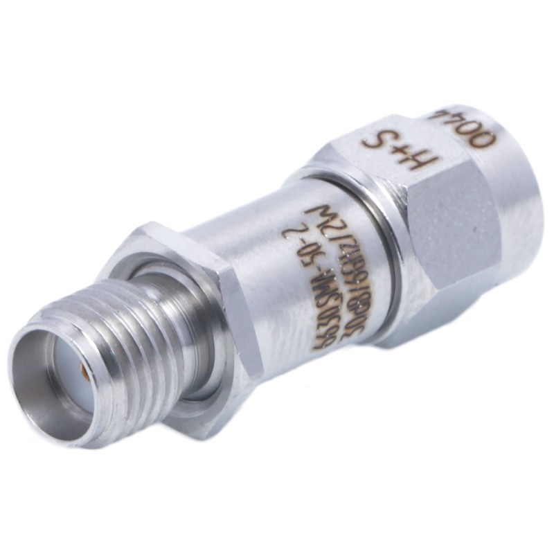 10 pcs - 50Ω RF Attenuator SMA Connector SMA Plug to Socket 30dB, Operating Frequency DC - 6GHz