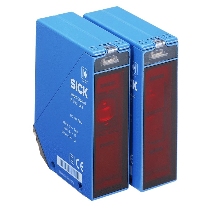 1 pcs - Sick Through Beam Photoelectric Sensor, Miniature Sensor, 0 - 60 m Detection Range