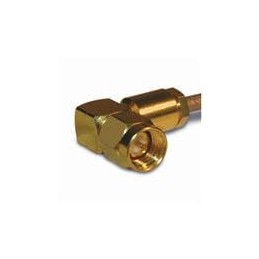 1 pcs : 132131 - RF Connectors / Coaxial Connectors SMA R/A CLAMP PLUG 174/316 GOLD