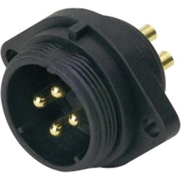 1 pcs - RS PRO Circular Connector, 5 Contacts, Flange Mount, Plug, Male, IP68