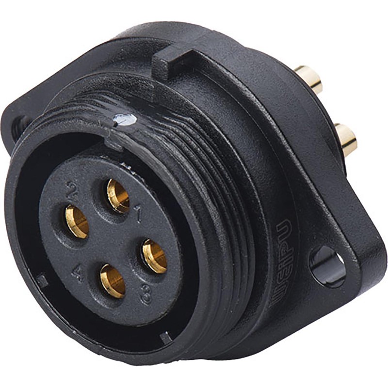 1 pcs - RS PRO Circular Connector, 4 Contacts, Flange Mount, Socket, Female, IP68
