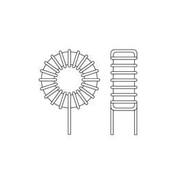 1 pcs : 2200HT-100-V-RC - Power Inductors - Leaded 10uH 15% Vertical