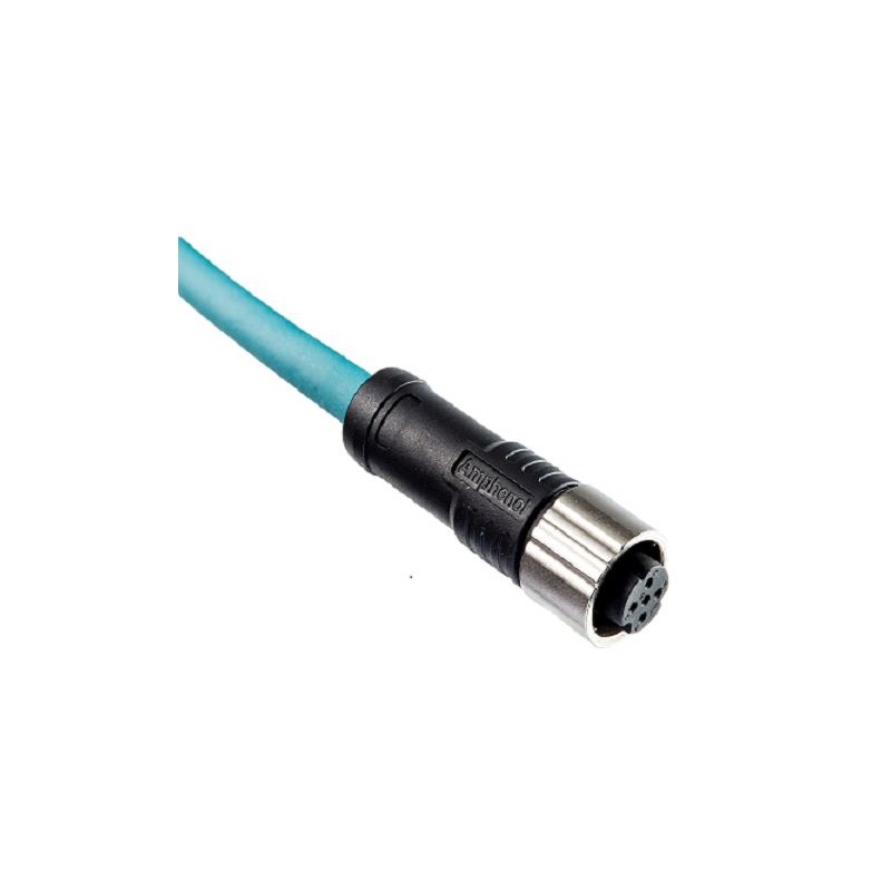 1 pcs - Amphenol Industrial Circular Connector, 8 Contacts, Panel Mount, Miniature Connector, Plug, Male, IP68, X-Lok Series