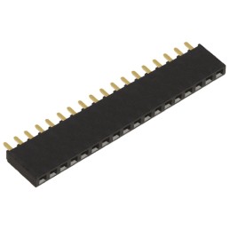 1 pcs - Samtec SSW Series Straight Through Hole Mount PCB Socket, 18-Contact, 1-Row, 2.54mm Pitch, Solder Termination