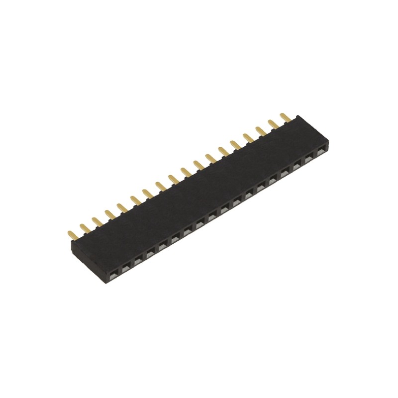 1 pcs - Samtec SSW Series Straight Through Hole Mount PCB Socket, 18-Contact, 1-Row, 2.54mm Pitch, Solder Termination