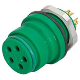 1 pcs - Binder Circular Connector, 8 Contacts, Panel Mount, Miniature Connector, Socket, Female, IP67, 720 Series