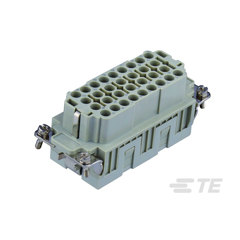 1 pcs - TE Connectivity Heavy Duty Power Connector Insert, 16A, Female, HDC HE Series, 32 Contacts