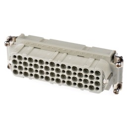 1 pcs - Epic Contact Heavy Duty Power Connector Insert, 10A, Female, H-D Series, 64 Contacts