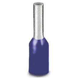 100 pcs - Phoenix Contact, AI2.5 - 8 BU Insulated Crimp Bootlace Ferrule, 8mm Pin Length, 2.3mm Pin Diameter, 2.5mm² Wire Size,