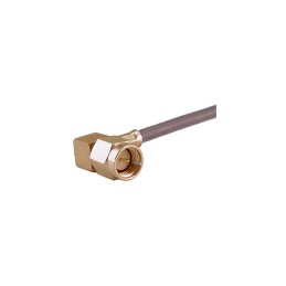 1 pcs - Huber+Suhner 16_SMA-50-2-106/111_NE Series, Plug Cable Mount SMA Connector, 50Ω, Crimp Termination, Right Angle Body