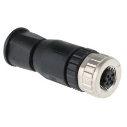 1 pcs - HARTING Circular Connector, 4 Contacts, Cable Mount, M12 Connector, Socket, Female, IP67, M12 Series