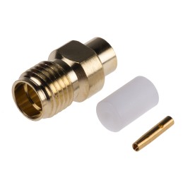 1 pcs - RS PRO, jack Cable Mount SMA Connector, Crimp Termination, Straight Body