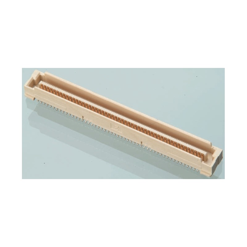 1 pcs - Amphenol Communications Solutions BergStak Series Right Angle Surface Mount PCB Header, 100 Contact(s), 0.8mm Pitch, 2