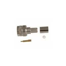 1 pcs : TC-400-NMH-X - RF Connectors / Coaxial Connectors N-Male (plug) crimp (solder-on pin) hex/knurl nut, no braid trim