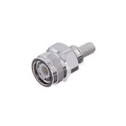 1 pcs : EZ-240-TM-X - RF Connectors / Coaxial Connectors TNC-male (plug) crimp connector, non-solder pin, no braid trim