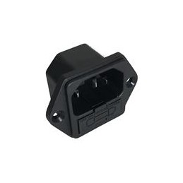 1 pcs : SK-1000 - AC Power Entry Modules IEC Connector, 250VAC, 15A (UL/CSA)/10A (VDE), Screw-Screw Mounting, Single Fuse