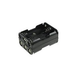 1 pcs : 12BH463D-GR - Cylindrical Battery Contacts, Clips, Holders & Springs 6 AAA W/SOLDER TABS