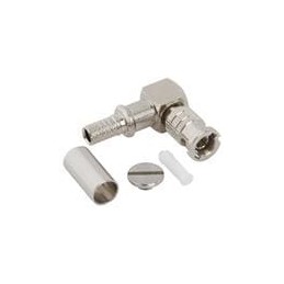 1 pcs : 034-1118-12G - RF Connectors / Coaxial Connectors Right-AngleCrimpPlug Belden 4855R, 75 Oh