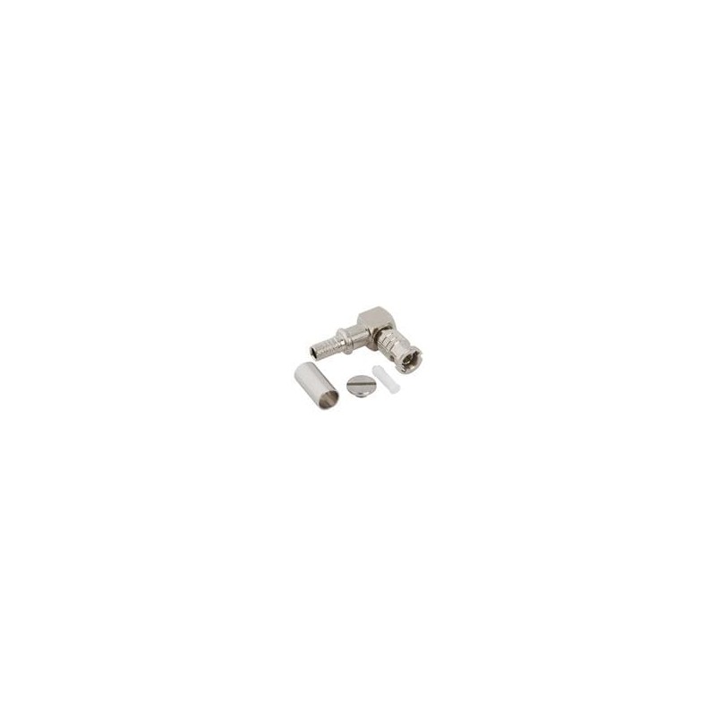 1 pcs : 034-1118-12G - RF Connectors / Coaxial Connectors Right-AngleCrimpPlug Belden 4855R, 75 Oh