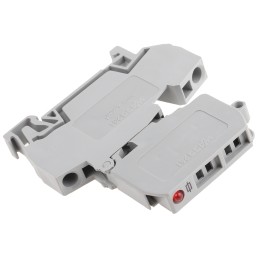 1 pcs - Wago 281 Series Grey Fuse Terminal Block, 4mm², Single-Level, Cage Clamp Termination, Fused