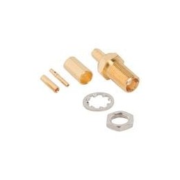 1 pcs : 252167 - RF Connectors / Coaxial Connectors MCX BULKHEAD JACK 178/196/U GOLD