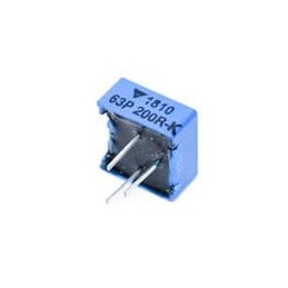 1 pcs : M63P201KB40 - Trimmer Resistors - Through Hole 3/8'SQ 200ohms 10% Single Turn Cermet