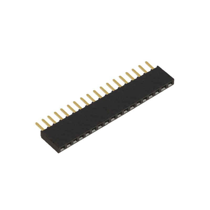 1 pcs - Samtec SSW Series Straight Through Hole Mount PCB Socket, 18-Contact, 1-Row, 2.54mm Pitch, Solder Termination