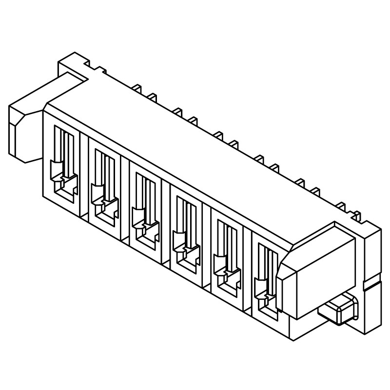 1 pcs - Samtec MPS Series Straight Through Hole Mount PCB Socket, 4-Contact, 1-Row, 5mm Pitch, Solder Termination