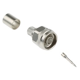 15 pcs - Telegartner, Plug Cable Mount N Connector, 50Ω, Crimp Termination, Straight Body