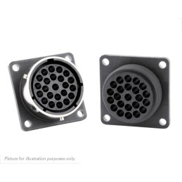 1 pcs - Souriau, UTG 23 Way Flange Mount Connector Plug, Socket Contacts,Shell Size 18, Bayonet Coupling