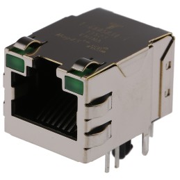 1 pcs - Bel-Stewart MagJack Series Female RJ45 Connector, Through Hole, STP Shield