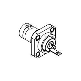 1 pcs : R141410000 - RF Connectors / Coaxial Connectors BNC / INSULATED SQUARE FLANGE JACK RECEPTACLE WITH SOLDER POT CONTACT