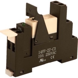 1 pcs - Hongfa Europe GMBH 1RM Series Interface Relay, DIN Rail Mount, 230V ac Coil, SPDT, 1-Pole, 12A Load
