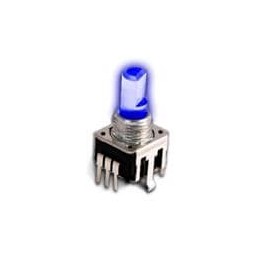1 pcs : 12VR1S20F2N103B1 - Potentiometers Blue LED 100kOhm -10C +70C Flat Shaft