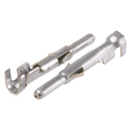100 pcs - TE Connectivity Universal MATE-N-LOK Series Male Crimp Terminal, 20AWG Min, 14AWG Max