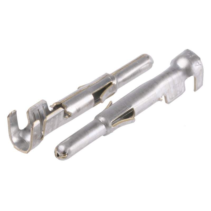 100 pcs - TE Connectivity Universal MATE-N-LOK Series Male Crimp Terminal, 20AWG Min, 14AWG Max