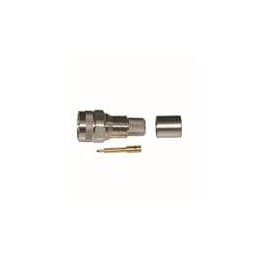 1 pcs : TC-500-NMH-X - RF Connectors / Coaxial Connectors N-Male (plug) crimp connector (solder-on pin) hex/knurl nut, no braid 