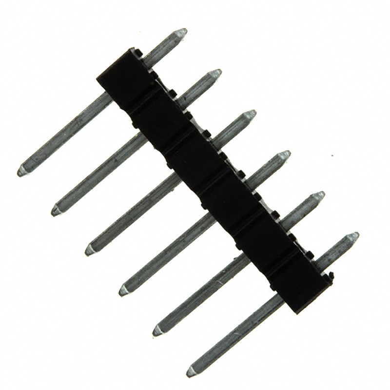 100 pcs - Amphenol Communications Solutions BergStik Series Straight Through Hole Pin Header, 6 Contact(s), 2.54mm Pitch, 1