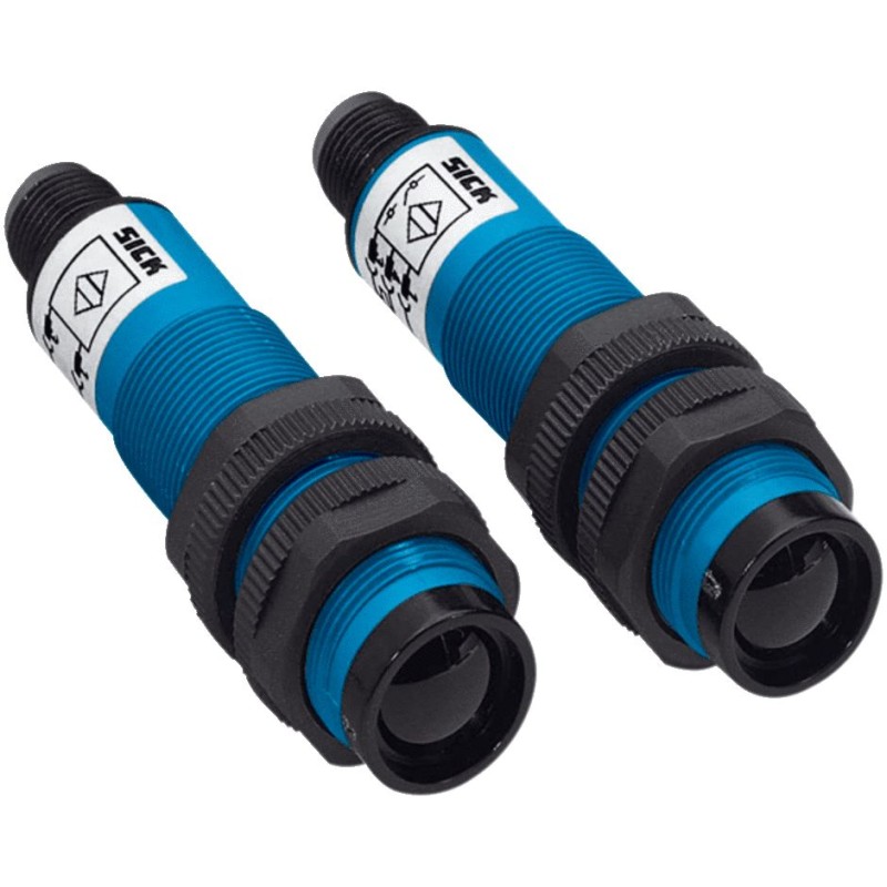 1 pcs - Sick Through Beam Photoelectric Sensor, Cylindrical Sensor, 0 - 20 m Detection Range