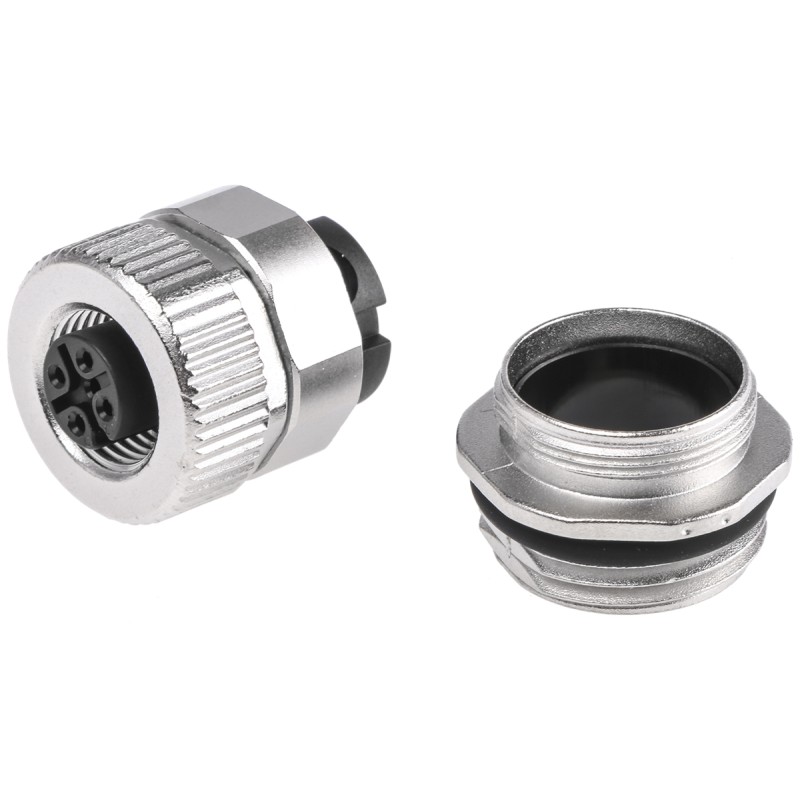1 pcs - Binder Circular Connector, 4 Contacts, Cable Mount, M12 Connector, Plug, Male, IP67, 763 Series