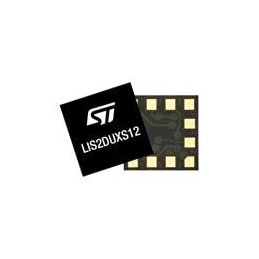 1 pcs : LIS2DUXS12TR - Accelerometers Ultralow-power accelerometer with Qvar, AI, & anti-aliasing