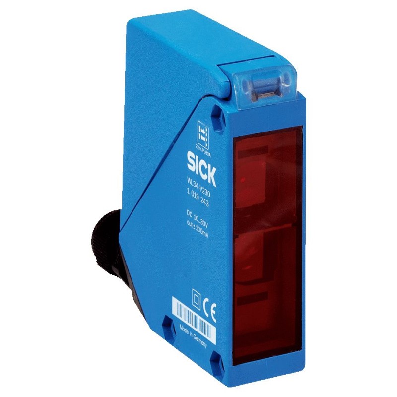 1 pcs - Sick Background Suppression Photoelectric Sensor, Rectangular Sensor, 100 - 2500 mm Detection Range