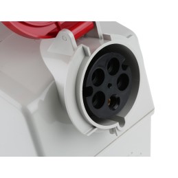 1 pcs - Scame Switchable IP44 Industrial Interlock Socket 3P+N+E, Earthing Position 6h, 32A, 400 V