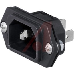 1 pcs - Schurter C14 Panel Mount IEC Connector Male, 10A, 250 V