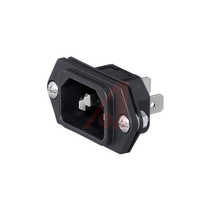 1 pcs - Schurter C14 Panel Mount IEC Connector Male, 10A, 250 V