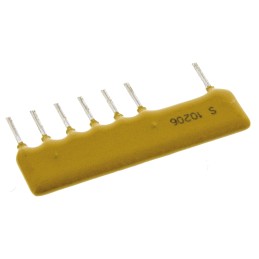 2 pcs - Vishay, CNS 471 9 kΩ ±0.1% VOLT/D Resistor Array, 6 Resistors, 0.6W total, SIP, Pin