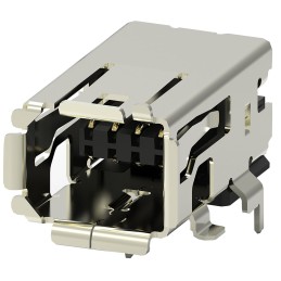 1 pcs - TE Connectivity Surface Mount Right Angle Mini I/O Connector Female, 8 Way, Shielded